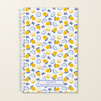 Carnet Manifestation personnalisée avec motif de citron d