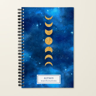 Carnet Manifestation Phase Lunaire Personnalisée Céleste