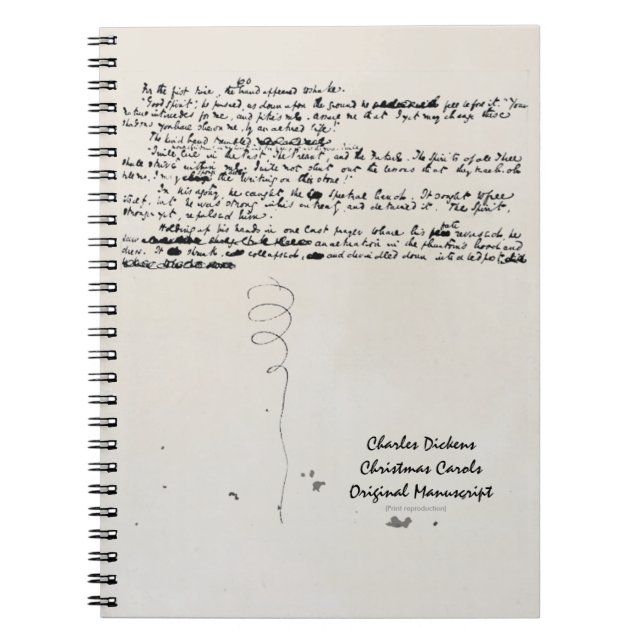 CARNET MANUSCRIT DE CHARLES DICKENS DE CHANTS DE NOËL (Devant)