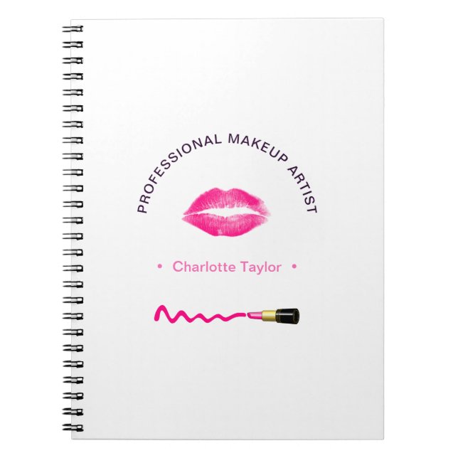 Carnet Maquillage Beauté Artiste mignonne Personnalisé (Devant)