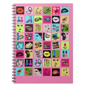 Carnet Maquillage Beauté Cosmétique femmes face collage a