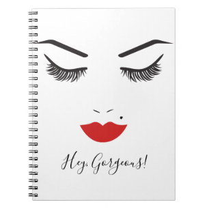 Carnet Maquillage Beauté Visage Cils & Lèvres Rouges Chic
