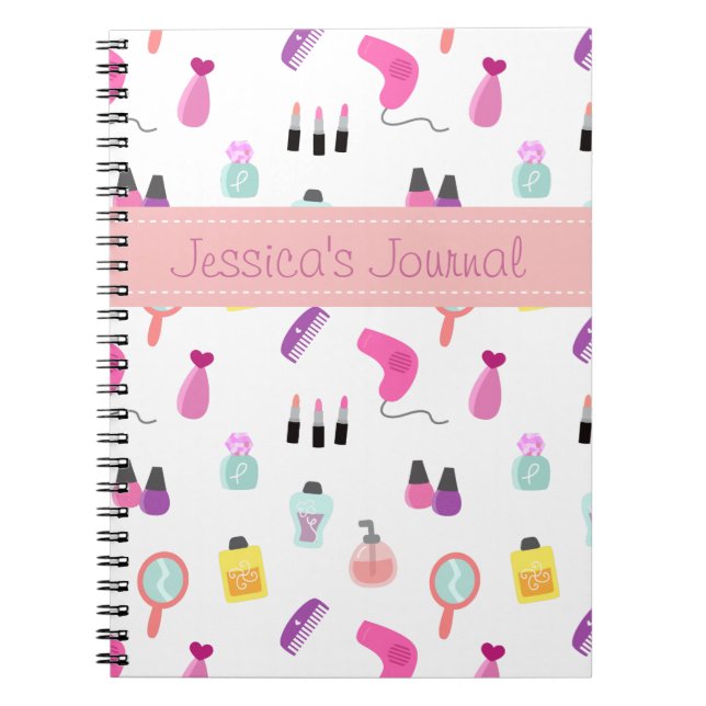 Carnet Maquillage, cosmétiques, beauté, motif de (Devant)