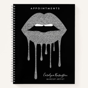 Carnet Maquillage de Parties scintillant à gouttes d'arge
