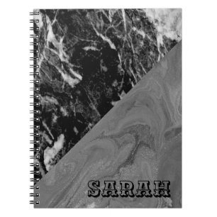 Carnet Marble noir
