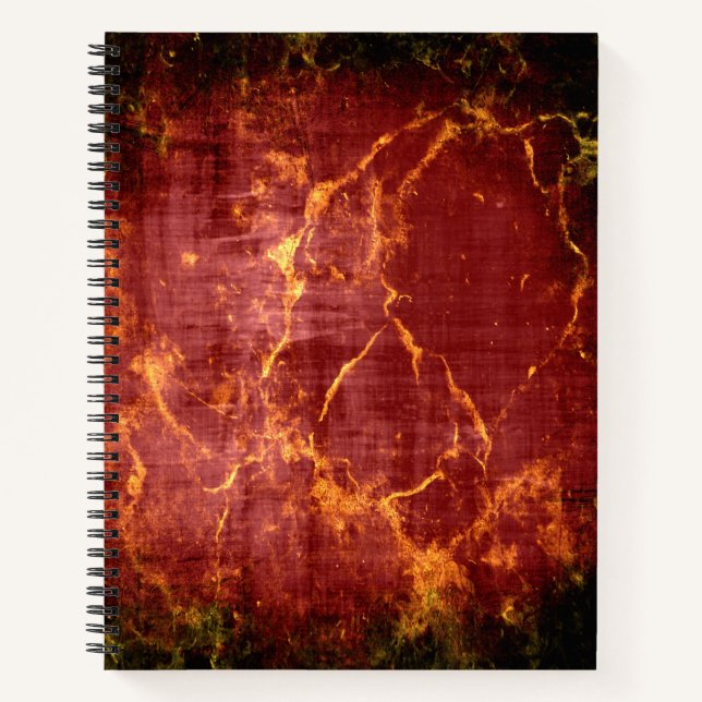 Carnet Marbre noir et or rustique bordeaux (Devant)