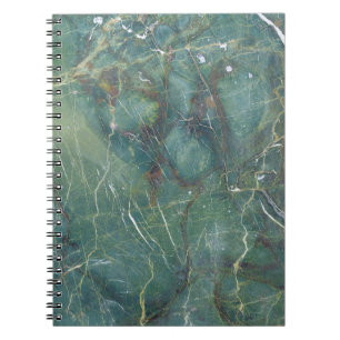 Carnet Marbre vert de Malachite Texture détaillée