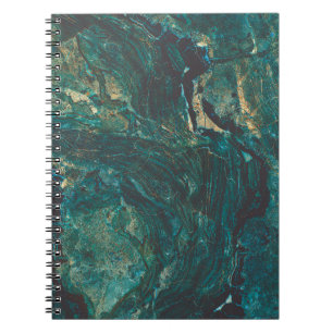 Carnet Marbre vert foncé : texture luxueuse.