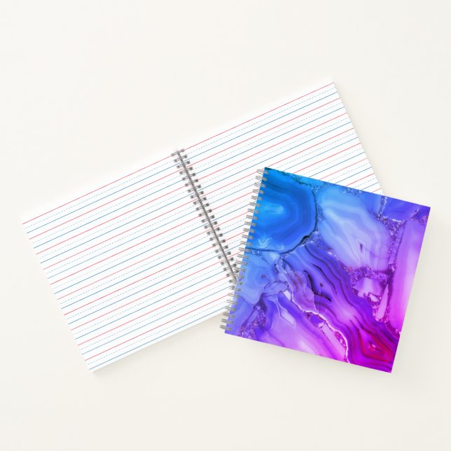 Carnet Marbre violet exotique  (Intérieur)