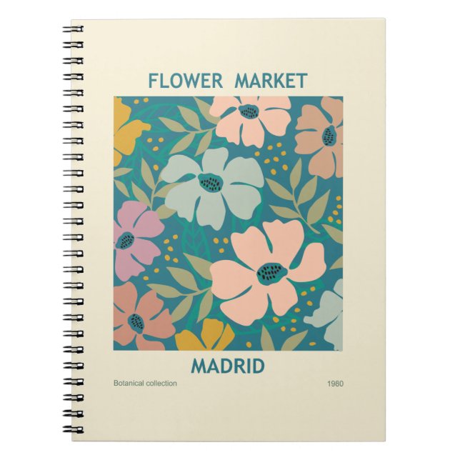 Carnet Marché aux fleurs Madrid Imprimer (Devant)