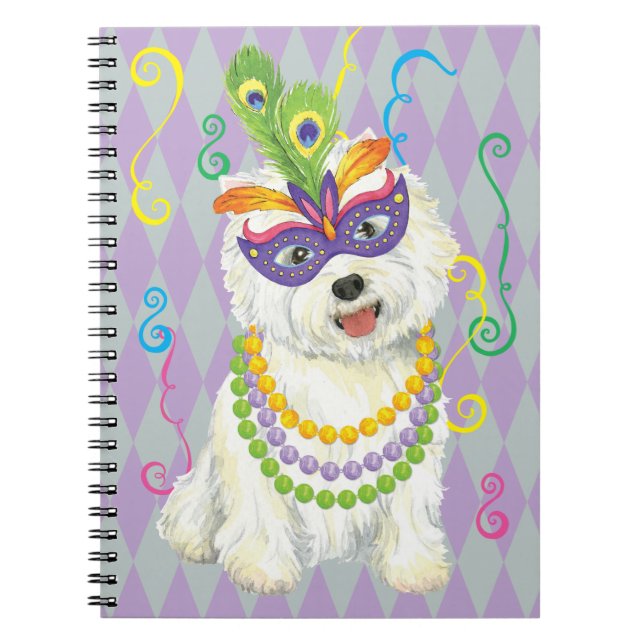 Carnet Mardi Gras Westie (Devant)