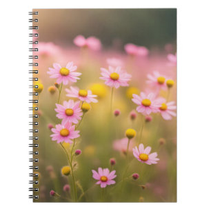 Carnet Marguerite rose fleur sauvage