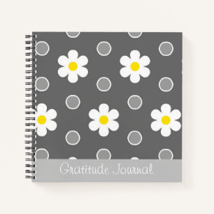 Carnet Marguerites et Gray and White Pois Gratitude