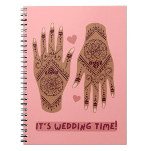 carnet mariage avec henné mehndi mains design