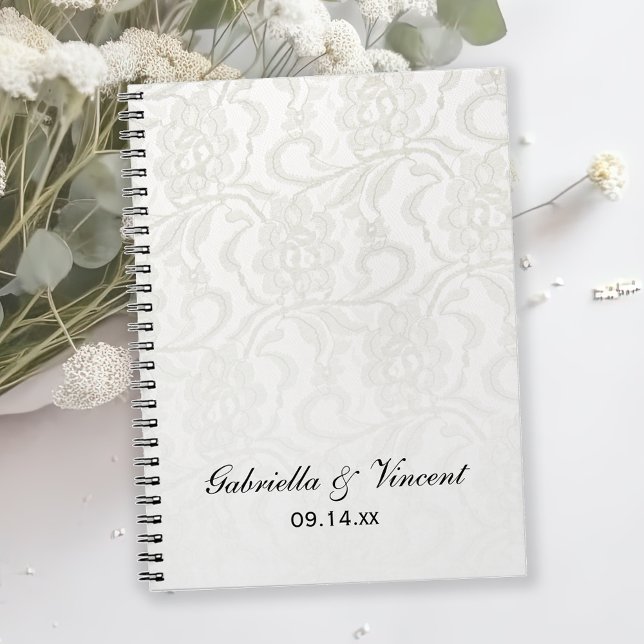 Carnet Mariage blanc dentelle (Créateur téléchargé)