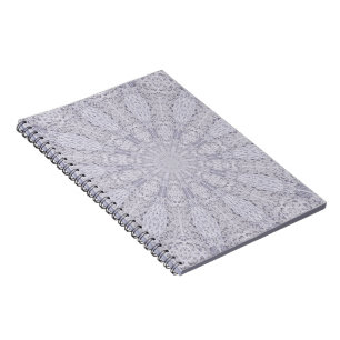 Carnet Mariage blanc dentelle Mandala Kaleidoscope Abstra