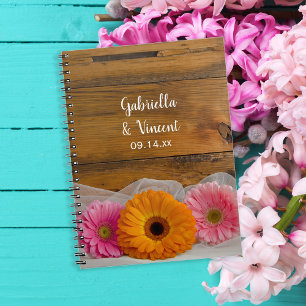 Carnet Mariage campagnard Rustique Daisy Trio
