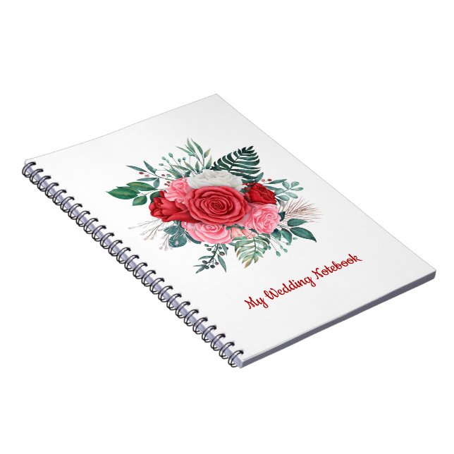 Carnet Mariage couleur rose rouge  (Côté Droit)