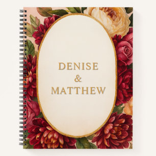 Carnet Mariage d'aquarelle florale de Bourgogne