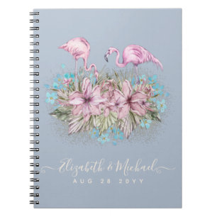 Carnet Mariage de Flamants roses tropicaux