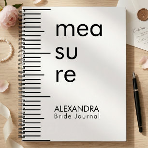 Carnet Mariage de la mariée moderne noir et blanc Mesure 