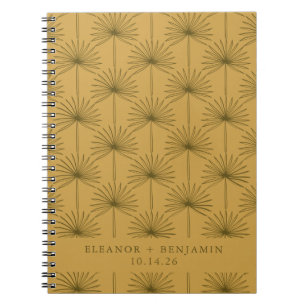 Carnet Mariage de style Mid Century Palm Springs moutarde