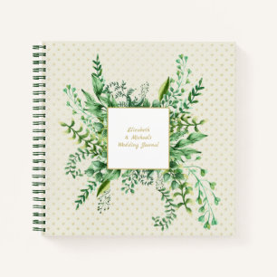 Carnet Mariage Feuille  personnalisé Fête des mariées