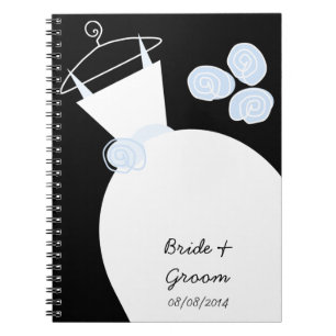 Carnet Mariage Gown bleu 'Bridal and Groom' noir