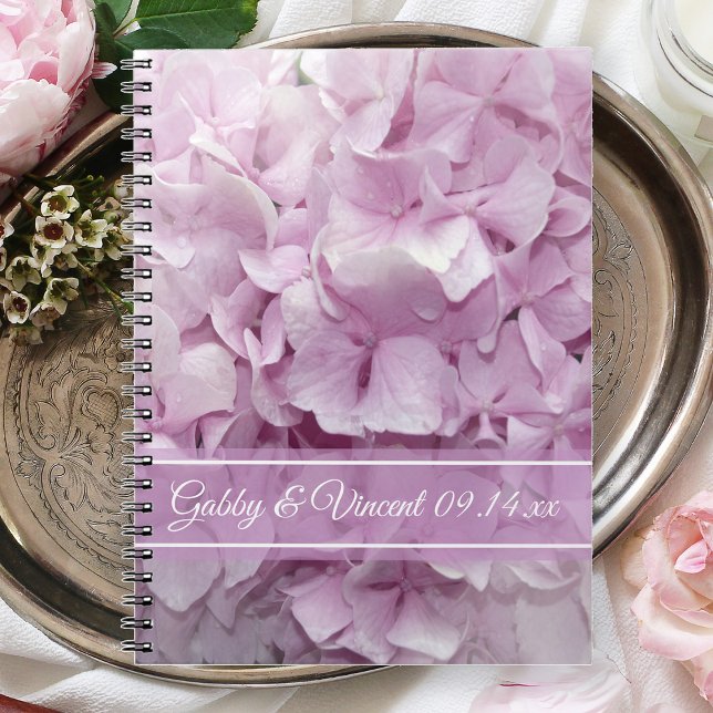 Carnet Mariage Hydrangea rose doux (Créateur téléchargé)