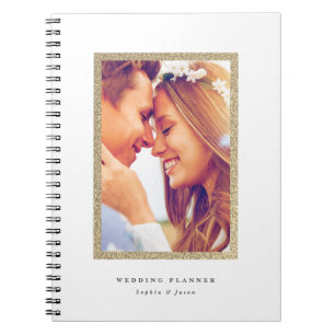 Carnet Mariage photo simple Parties scintillant or