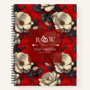 Carnet Mariage rustique fantastique aux gardenias rouges