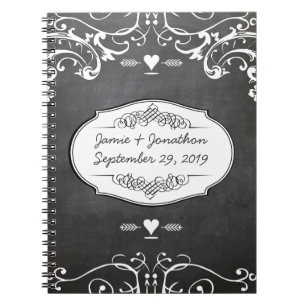 Carnet Mariages de typographie de tableau noir
