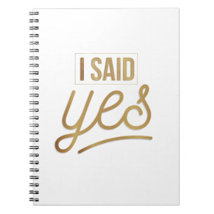 Carnet Mariée À Être Cadeau - J'Ai Dit Oui Gold Foil (fau