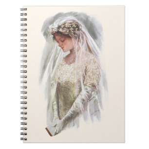 Carnet Mariée victorienne vintage avec la Bible Harrison