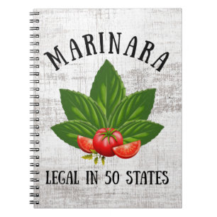 Carnet Marinara Légal dans 50 Etats Basil et tomates