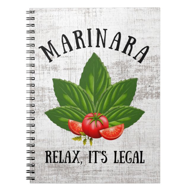 Carnet Marinara Relax C'est légal Basil Tomate Humour ali (Devant)