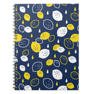 Carnet Marine Blue Lemon Art - Refresh Citrus Design