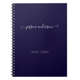 Carnet Marine Blue Modern écriture manuscrite Script