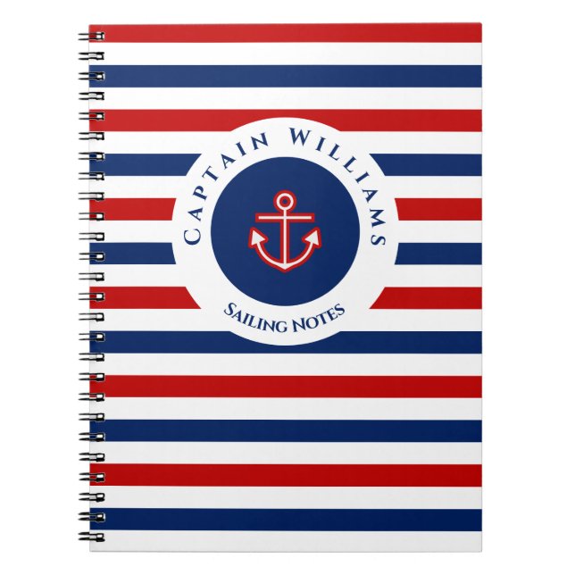 Carnet Marine marine Bleu Rouge Bleu Blancs (Devant)