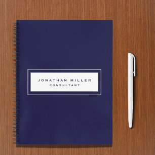 Carnet Marine professionnelle et blanche avec nom et titr