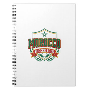 Carnet Maroc Football 2026 Football Gras Pays Typographie