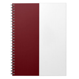 Carnet Maroon & blanc PERSONNALISÉ