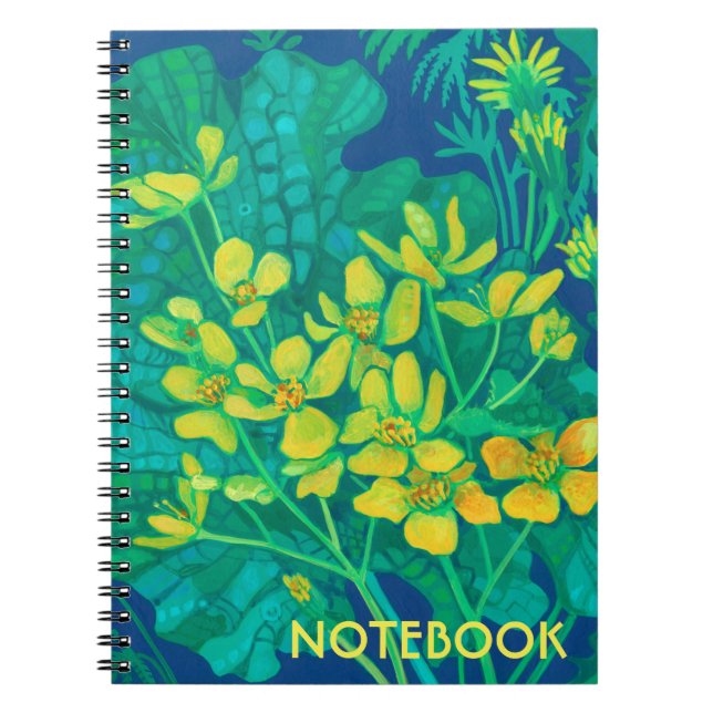Carnet Marsh Marigold Fleurs sauvages d'été peinture flor (Devant)