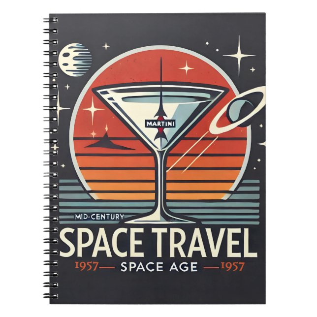 Carnet Martini Space Travel 1957 Space Age Logo (Devant)
