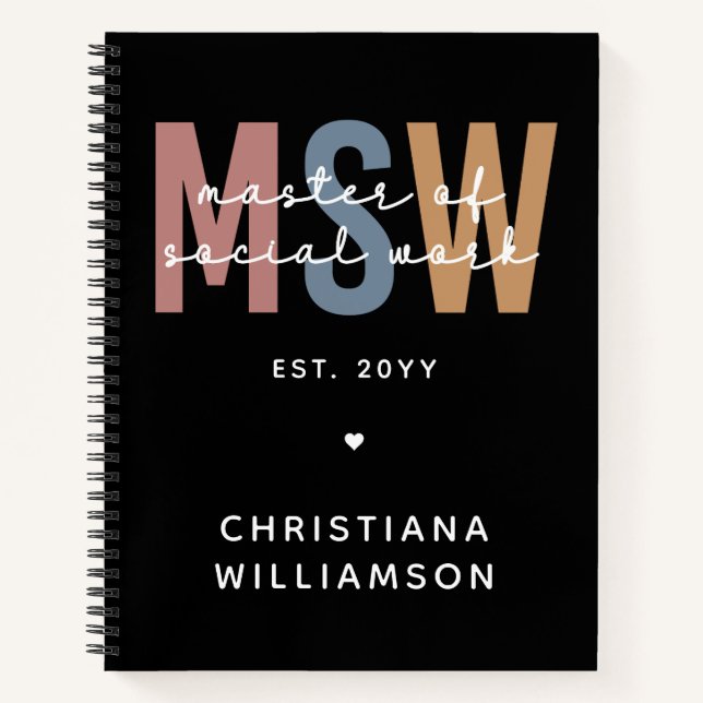 Carnet Master en travail social en MSW (Devant)