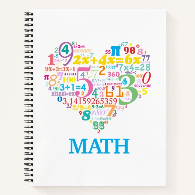 Carnet Math du cœur (Devant)