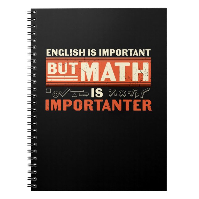 Carnet Math Enseignant Math Math est important (Devant)