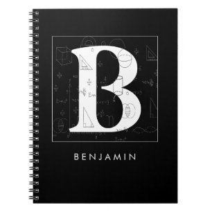 Carnet Math Monogramme - Lettre B