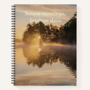 Carnet Matins sereins jours plus lumineux lac brumeux 