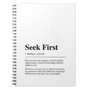 Carnet Matthieu 6:33-34 Chercher d'abord